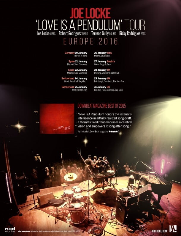 Joe Locke 'Love Is A Pendulum' Tour 2016