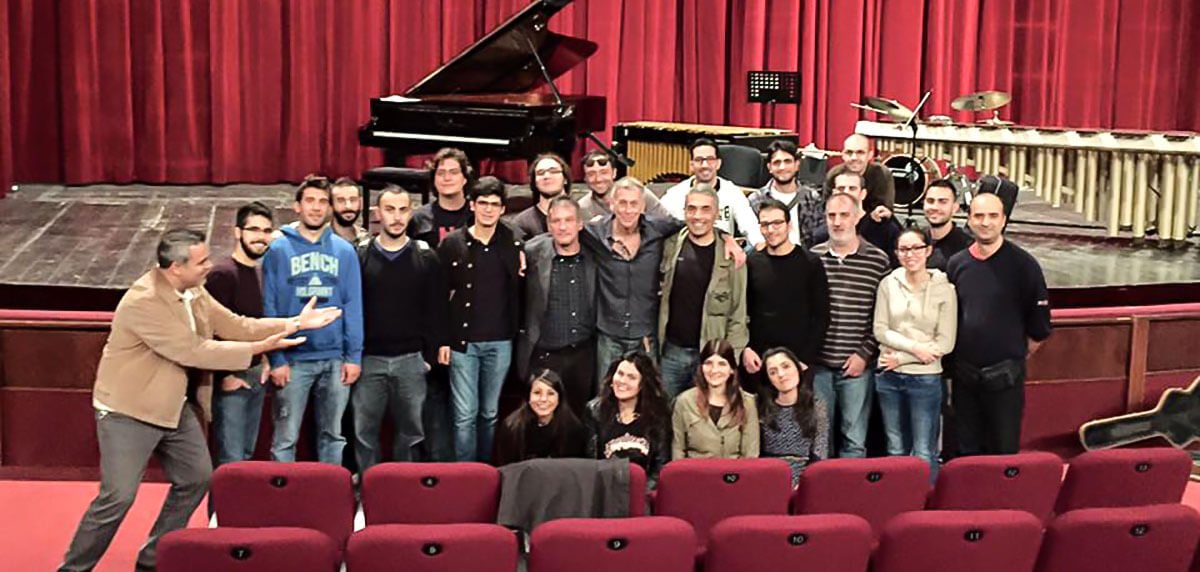 With Students in Cagliary, Italy, 2015
